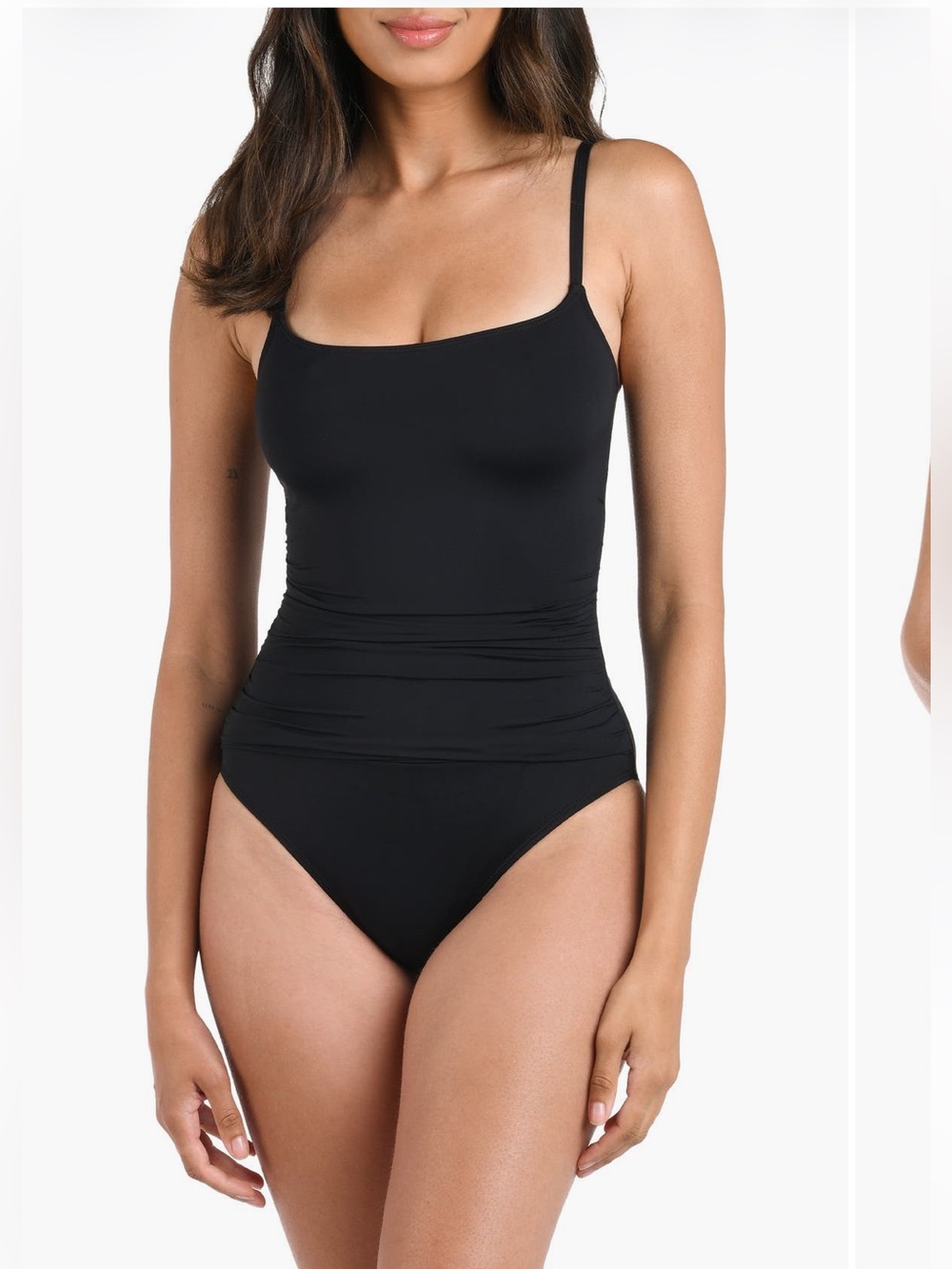 La Blanca Solid Black Island Goddess One-Piece Swimsuit